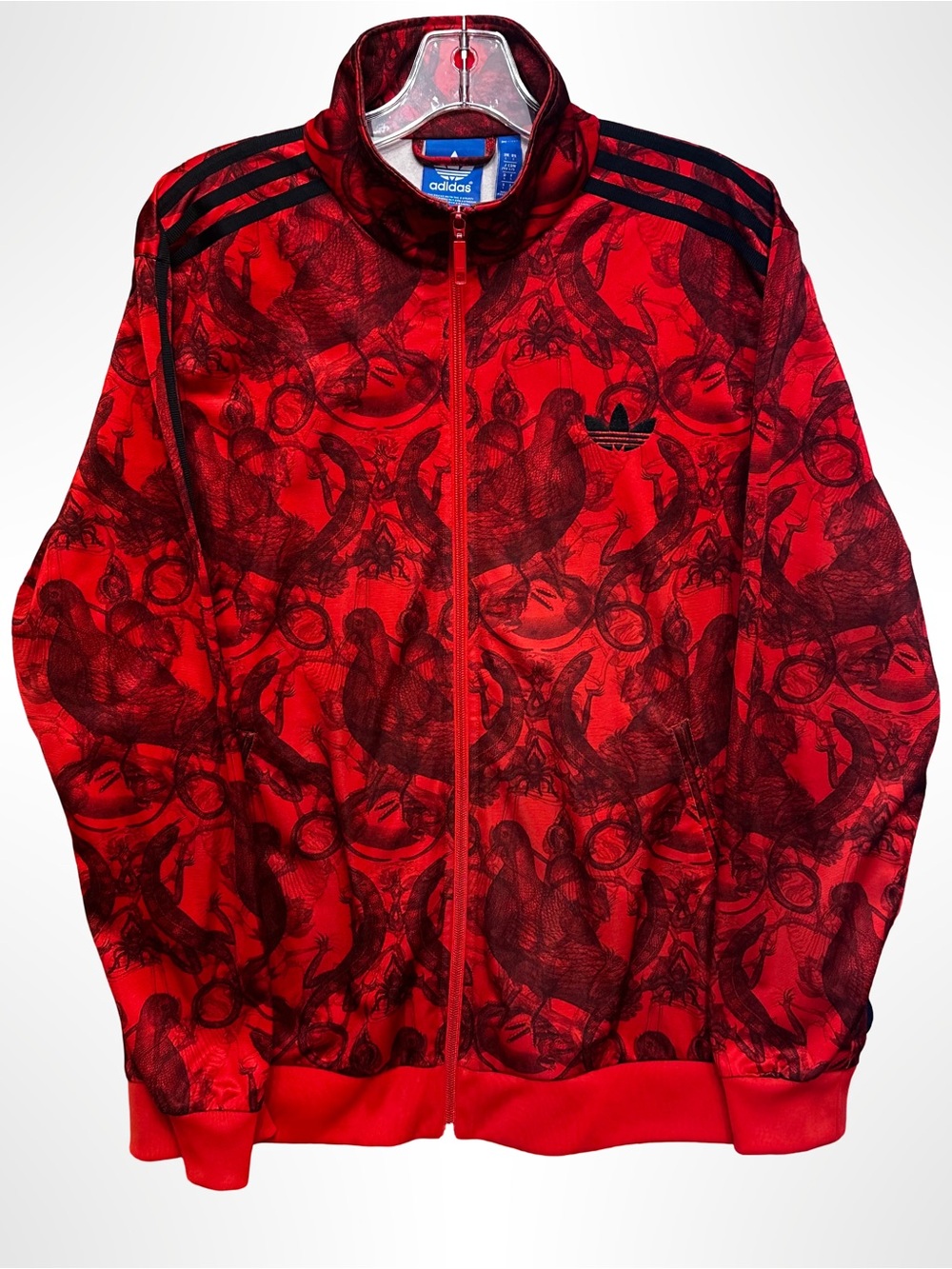 RARE Adidas Originals Animal Graphic Track Jacket Red L M69130